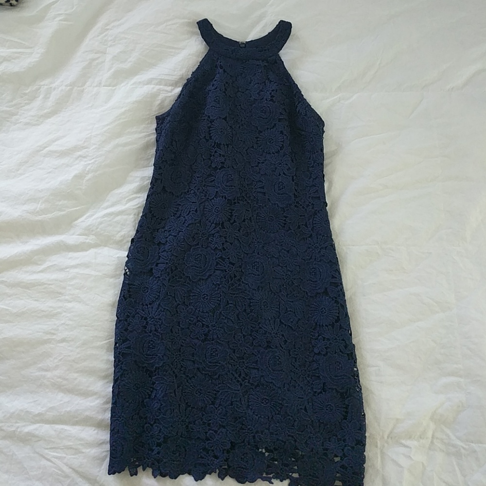 Lulus Navy Floral Dress